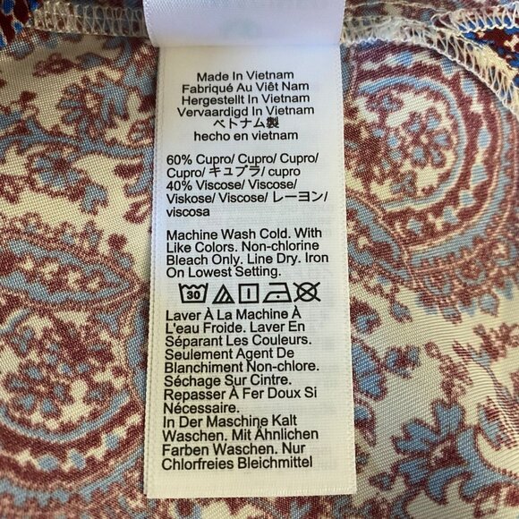 J.Crew Drapey Cupro-Blend Hidden Button-Up Shirt Purple Women's 8 Classic-Fit - Picture 9 of 12